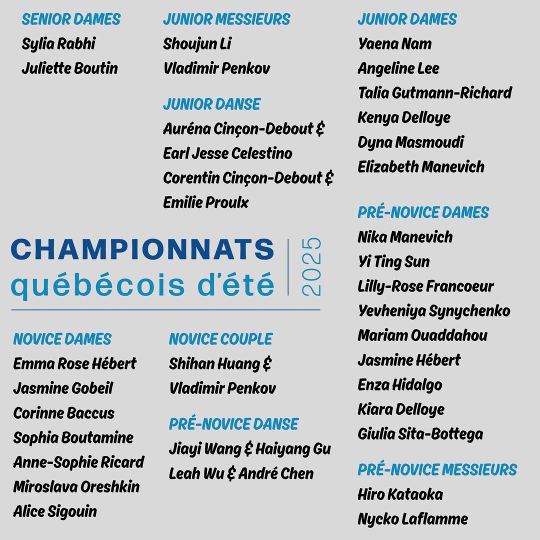 Championnats québécois d'été 2025.